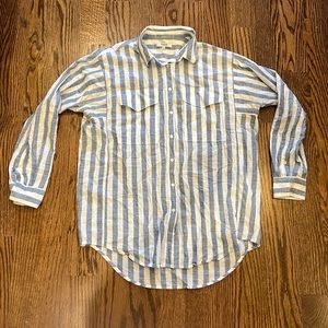 Madewell Linen Striped Button Down
